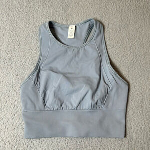 Lululemon Athletica Sports Bra Womens 4 Blue‎ High Neck Ebb To Train Sports Bra